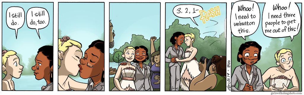 Girls with Slingshots