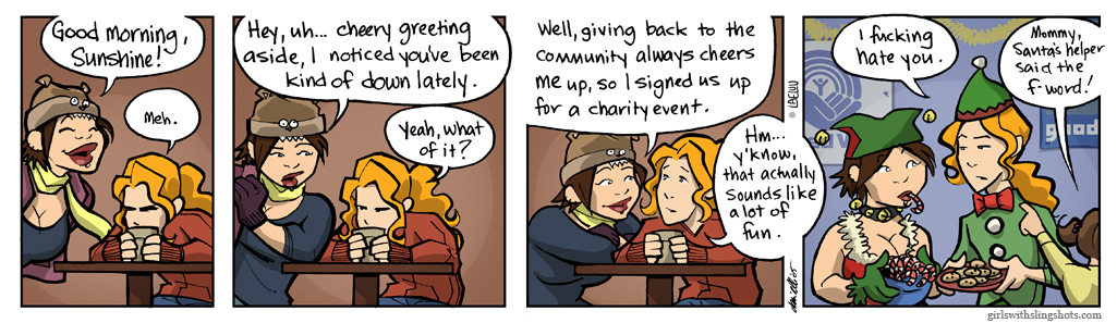 Girls with Slingshots